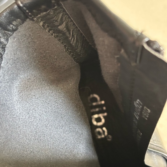 Womens Diba Platform Chunky High Heel Ankle Boots Black Square Toe Size 8 EUC - Picture 6 of 7